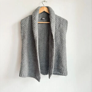 J.Jill Grey Alpaca Blend Vest S